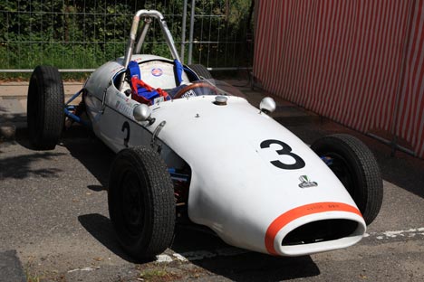 Danske Allan Bach Sørensen i sin Saxon Formel Junior fra 1959.
(Foto: Motorsporten.dk)